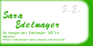 sara edelmayer business card